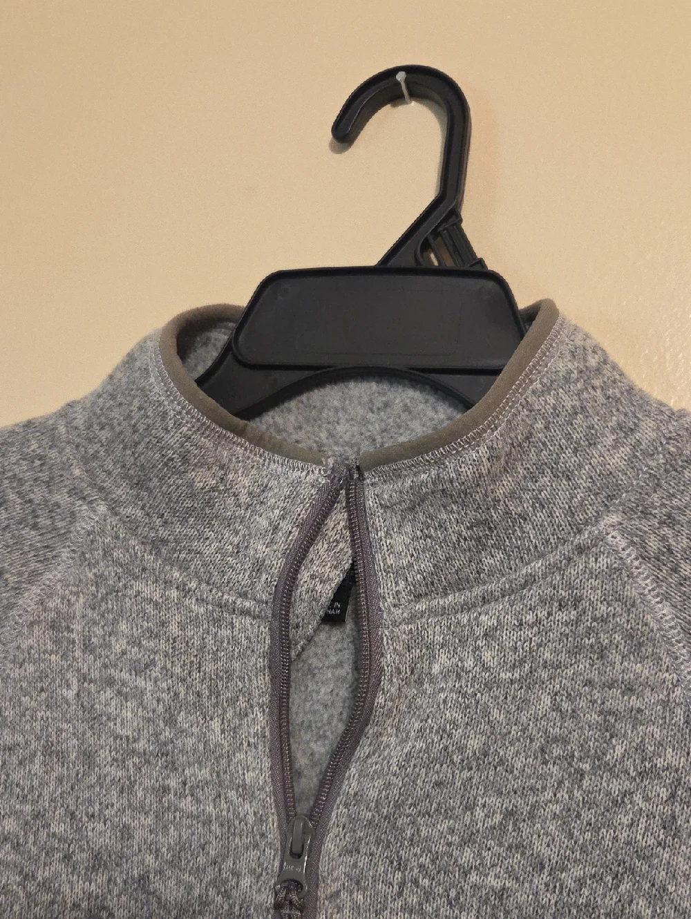 J. Crew Mens Grey Nordic Zip Pullover Jacket All Weather Polartec Sweater Fleece